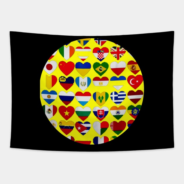 Flags of the Countries of the World,International Gift Tapestry by indahdevita