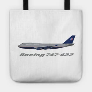 United Airlines 747-400 Battleship Gray Shirt Version Tote