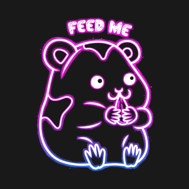 Cute Hamster Neon by Imaginbox Studio