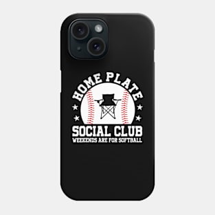 Home Plate Social Club, Midday, Softball Mom, Softball Dad, Softball Game Day, Softball Grandma, Softball Family Phone Case