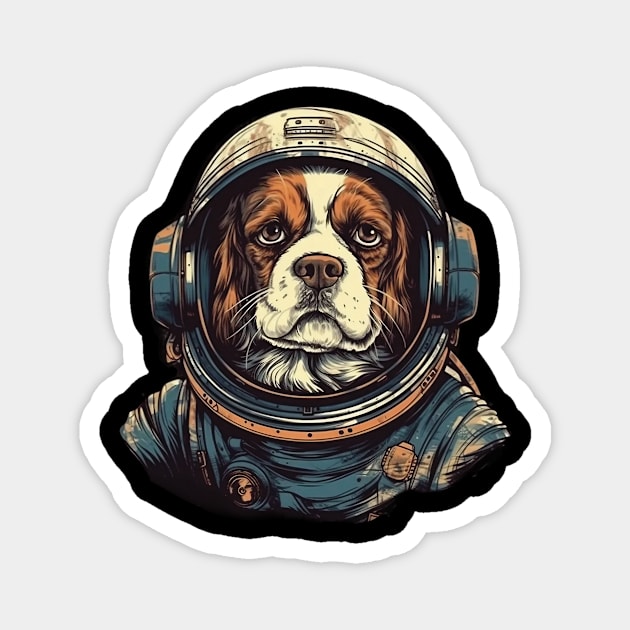 Dog in a spacesuit Magnet by GreenMary Design