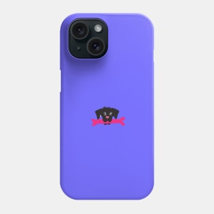 Black Labrador Face with Huge Bone (Eyes Open) Phone Case