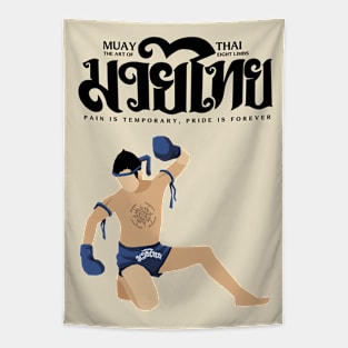 Vintage Muay Thai Born to Fight Tapestry