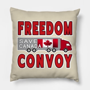 FREEDOM CONVOY SAVE CANADA FREEDOM CONVOY OF TRUCKERS RED LETTERS Pillow