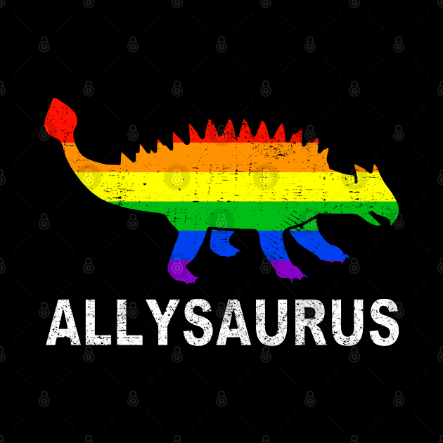 Allysaurus Ally Gay Pride Dinosaur by Downtown Rose