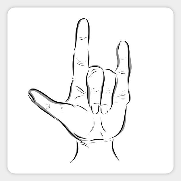 I Love You In American Sign Language Expressionism Magnet Teepublic