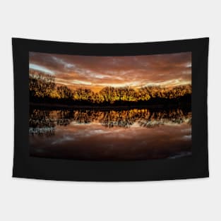 Bass Lake at Sunrise Tapestry