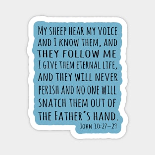 My sheep hear my voice, and I know them, and they follow me Magnet