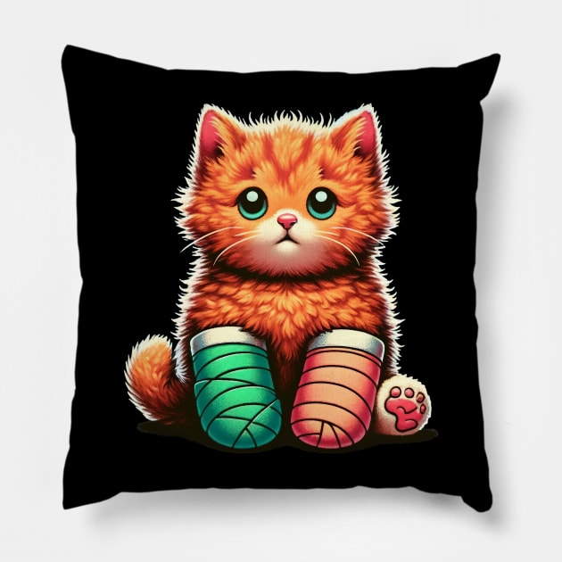 Tater Tot Cat Pillow by WorldByFlower