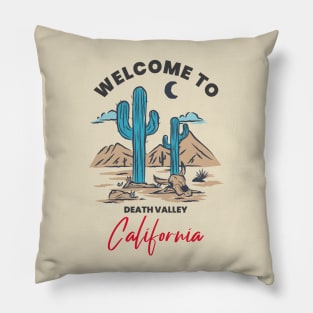 Death Valley California Desert Cactus Pillow