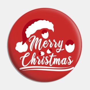 Christmas festive santa hat and christmas egg Pin