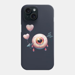 Pierced eye with arrow heart Phone Case