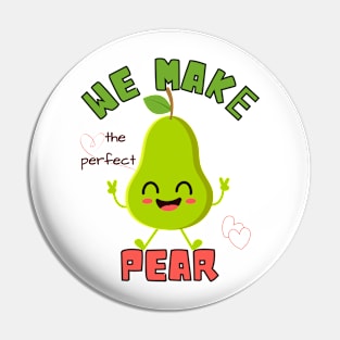 Punny Love: Cartoon Pear Perfection Pin