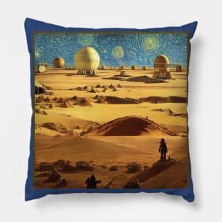 Starry Night in Mos Eisley Tatooine Pillow