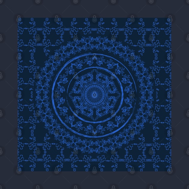 Dark Indigo mandala by Manafold