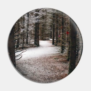 Photo of Mysterious Forest Trail Covered with Snow V2 Pin