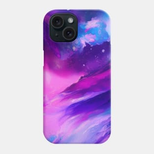 Blue Pink Purple Abstract Art - Marble Pattern - Marble Texture Phone Case