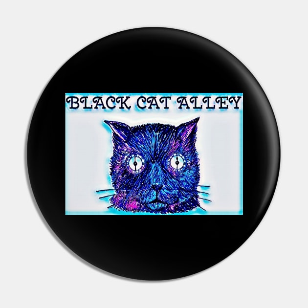 Black Cat Alley (Vintage Design) Pin by Black Cat Alley