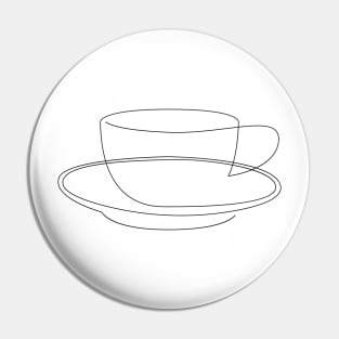 teacup or coffee cup - minimal line drawing Pin