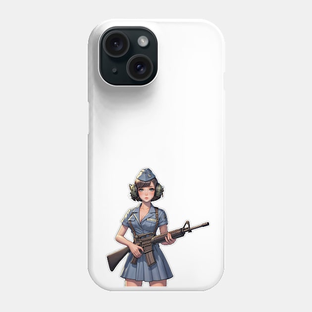 Tactical Girl Phone Case by Rawlifegraphic