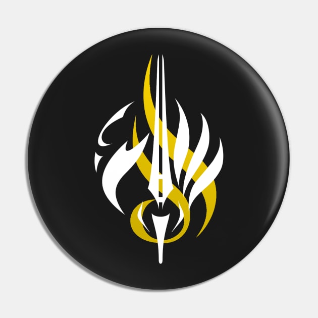 Black Desert Valkyrie Graphic Design Pin by Jaxilar