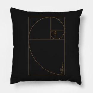 Fibonacci Golden Ratio Spiral Pillow