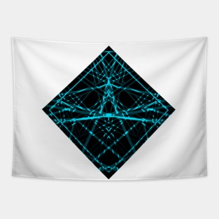 Rhombus with turquoise ornament. #illustration Tapestry