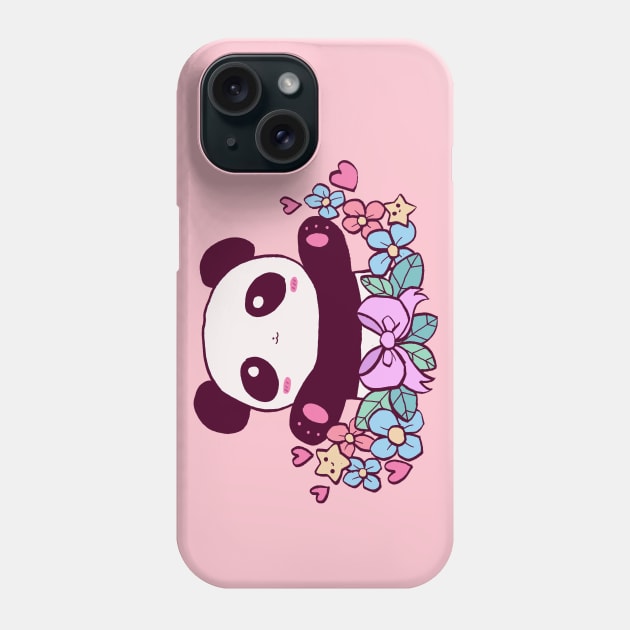 Cute Flowery Panda Phone Case by saradaboru