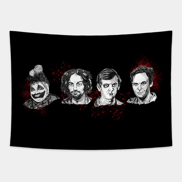 Bloody killers Tapestry by Creativv Arts