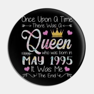 Girls 25th Birthday Queen May 1995 Queen Birthday Pin