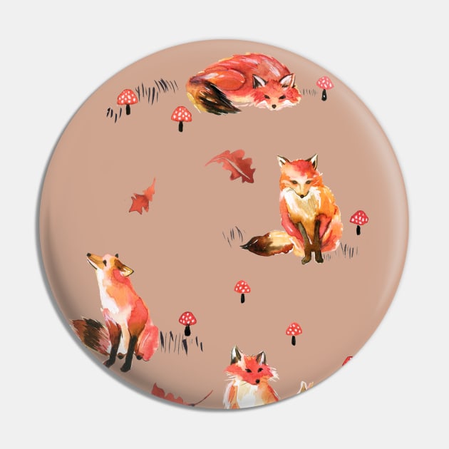 Forest Foxes Pin by ninoladesign