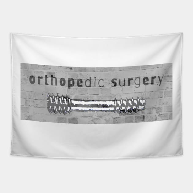 Ortho Grafitti - Herbert Screw Tapestry by MilesNovelTs