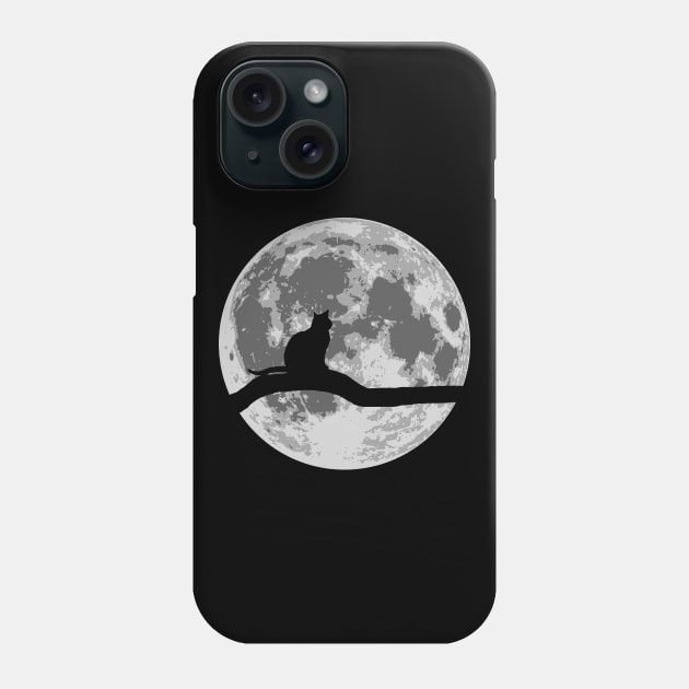 Tree Cat Silhouette with a Moon Phone Case by InfinityTone