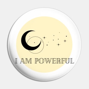 Affirmation Collection - I Am Powerful (Yellow) Pin