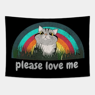 please love me/cat vintage Tapestry