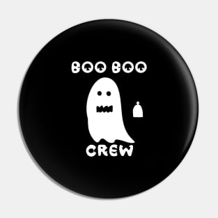 Boo Boo Crew Funny Ghost Halloween Pin