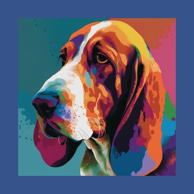 Basset Hound Pop Art Design by Star Scrunch