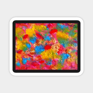 Blooming Meadow. Flowers Abstract Pattern. Magnet