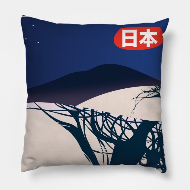 Japan Forest in the Snow Pillow by nickemporium1