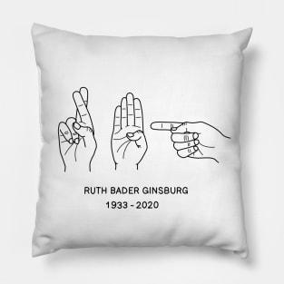 Ruth Bader Ginsburg ASL Pillow