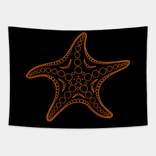 Starfish (orange/black) Tapestry