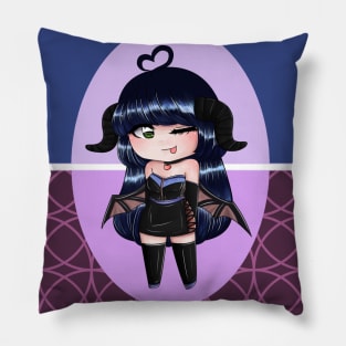 blue succubus Pillow