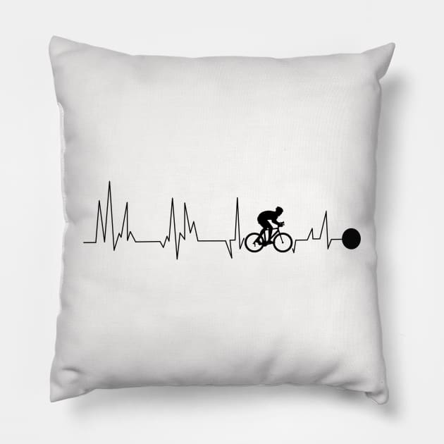 Cycling Heartbeat Pillow by Wine4ndMilk