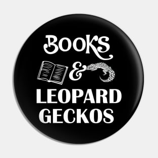 Books and Leopard Geckos Pin