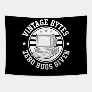 Old Computer PC Vintage Bytes Zero Bugs Given Tapestry