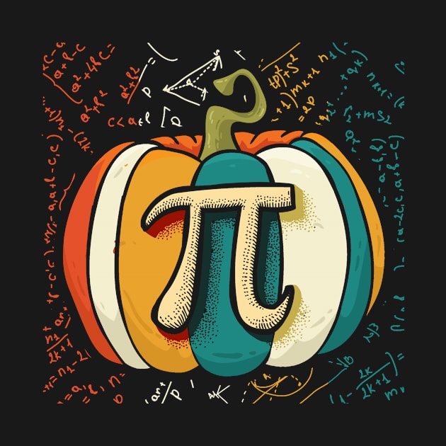 Pumpkin Pie Math Funny Halloween Thanksgiving Pi Day by folidelarts