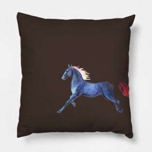 Cobalt Horse Pillow