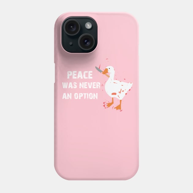 peace was never an option funny fighting duck Phone Case by Dizzyland