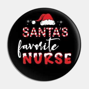 Santa's Favorite Nurse Pin