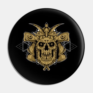 samurai skull Pin